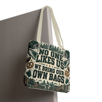 No One Likes Us We Bring Our Own Bags Tote, Philadelphia Football Fan Gift, Philly Game Day Bag, Green Sports Tote