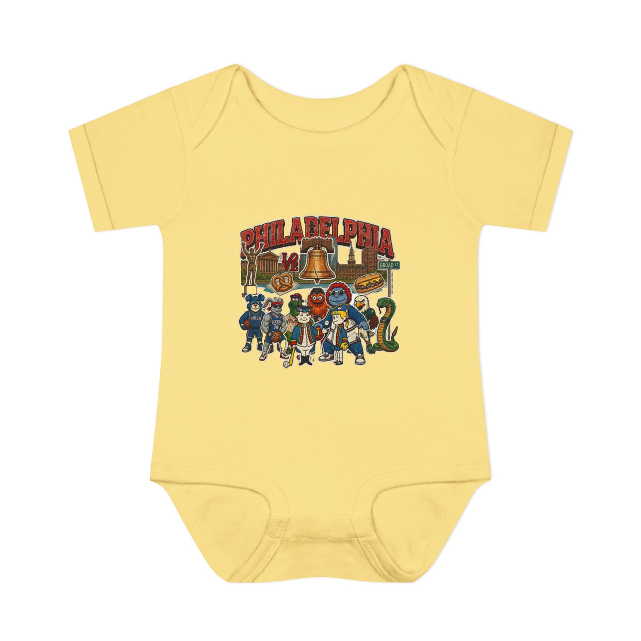Philadelphia Icons Infant Bodysuit | Rabbit Skins 4400 Philly Baby Onesie