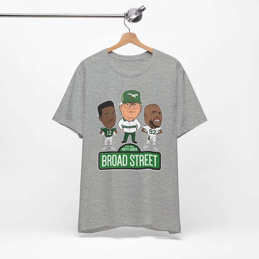 Retro Buddy Era Birds Broad Street Unisex Jersey Short Sleeve Tee