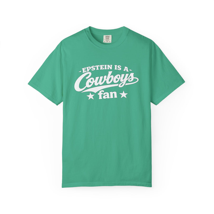 Epstein Is a Cowboys Fan – Vintage Green Garment-Dyed Tee