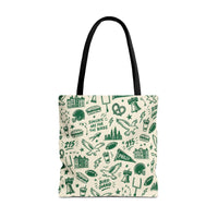 Philly Birds Tote Bag, Philadelphia Football Fan Gift, All Over Print Green Eagles Inspired Bag, Bird Gang Game Day Tote