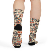 Broad Street Ice Club Socks, Philadelphia Hockey Socks, Orange and Black Game Day Socks, Philly Hockey Fan Gift