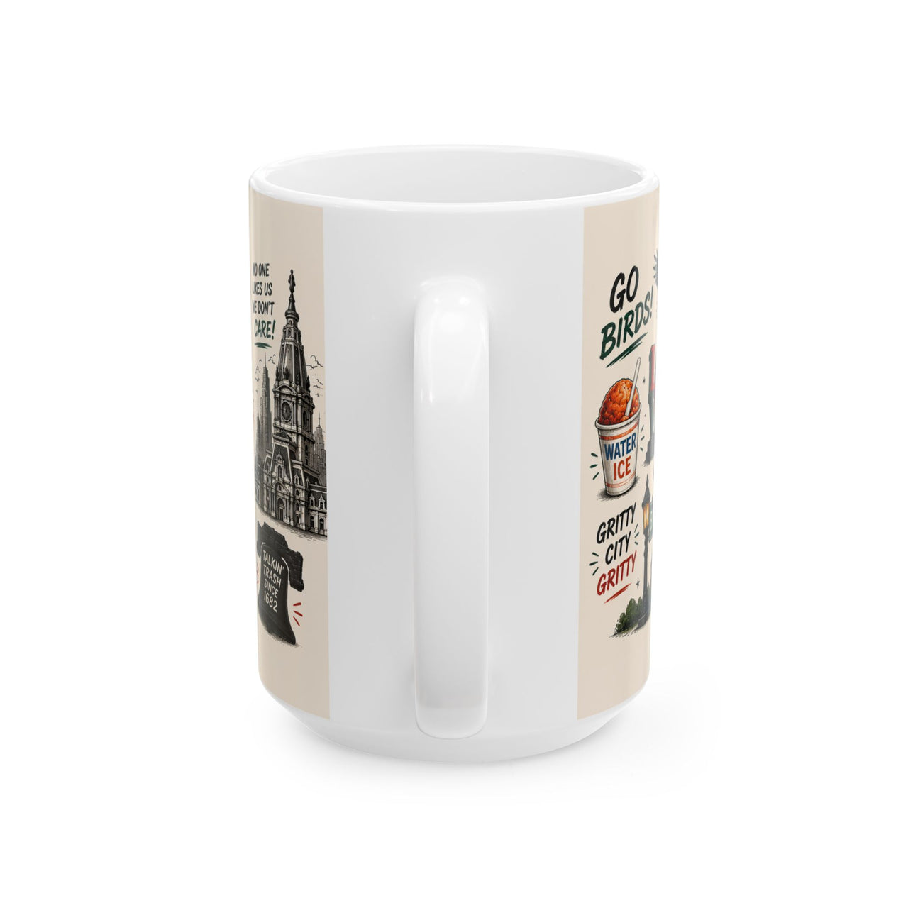 Philadelphia Mug Philly Icons Coffee Mug Go Birds Mug Philadelphia Gifts Liberty Bell Cheesesteak Water Ice Mug 11oz 15oz White Mug