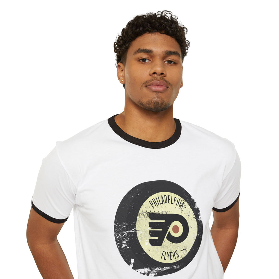 Retro Philly Hockey Unisex Cotton Ringer T-Shirt