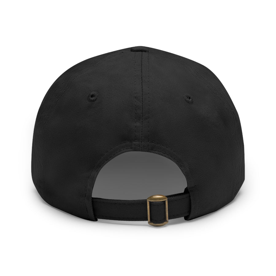 Living Proof That Vibes Beat Logic Dad Hat with Leather Patch (Rectangle)