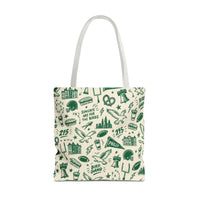 Philly Birds Tote Bag, Philadelphia Football Fan Gift, All Over Print Green Eagles Inspired Bag, Bird Gang Game Day Tote