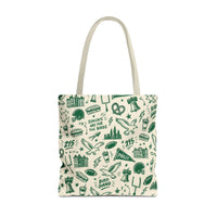 Philly Birds Tote Bag, Philadelphia Football Fan Gift, All Over Print Green Eagles Inspired Bag, Bird Gang Game Day Tote