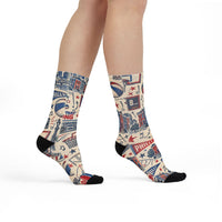 Philadelphia Basketball Socks, Philly Hoops Gift, Red White Blue Sports Socks, Ring the Bell Basketball Fan Gift