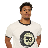 Retro Philly Hockey Unisex Cotton Ringer T-Shirt