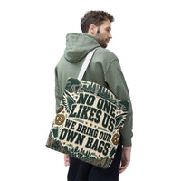 No One Likes Us We Bring Our Own Bags Tote, Philadelphia Football Fan Gift, Philly Game Day Bag, Green Sports Tote
