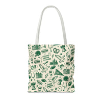 Philly Birds Tote Bag, Philadelphia Football Fan Gift, All Over Print Green Eagles Inspired Bag, Bird Gang Game Day Tote