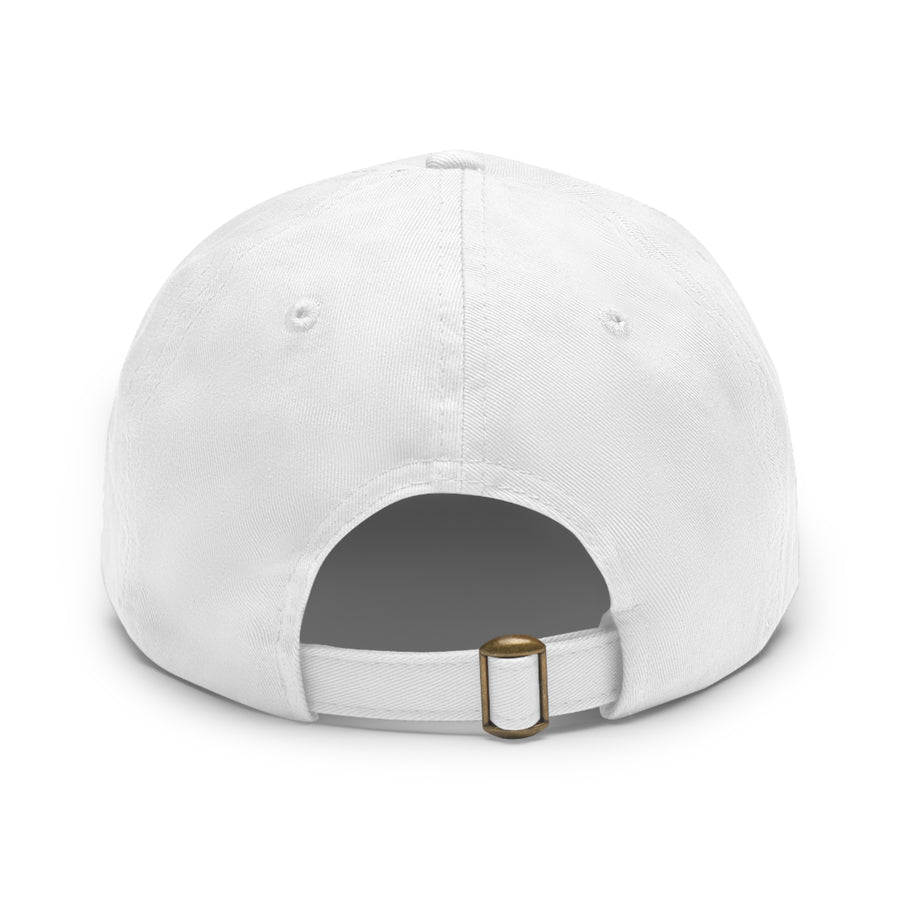 Living Proof That Vibes Beat Logic Dad Hat with Leather Patch (Rectangle)