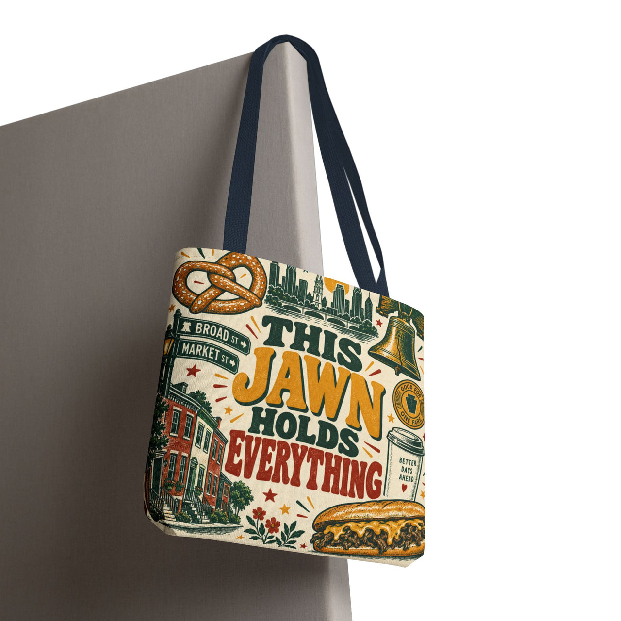 This Jawn Holds Everything Tote Bag, Funny Philadelphia Gift, Philly All Over Print Bag, Unique Pennsylvania Souvenir