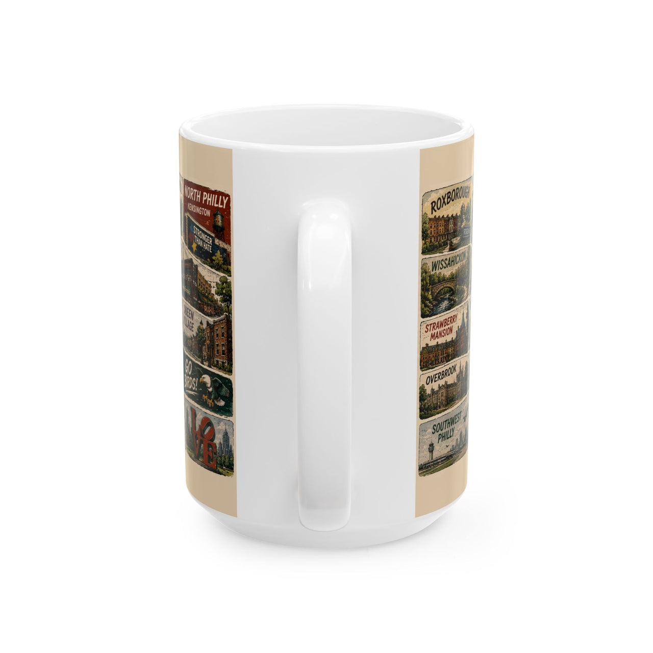 Philadelphia Neighborhoods Mug Philly Neighborhood Map Coffee Mug Fishtown Rittenhouse Manayunk South Philly Mug 11oz 15oz Ceramic Mug