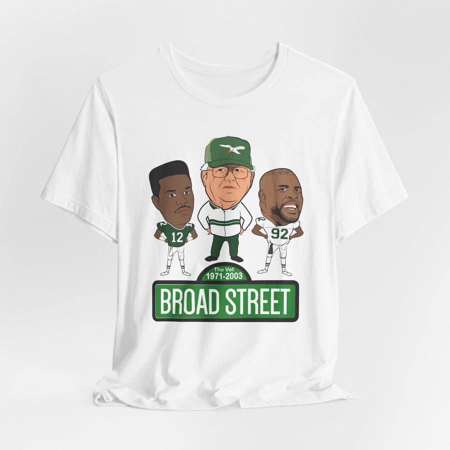 Retro Buddy Era Birds Broad Street Unisex Jersey Short Sleeve Tee