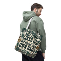 No One Likes Us We Bring Our Own Bags Tote, Philadelphia Football Fan Gift, Philly Game Day Bag, Green Sports Tote