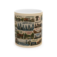 Philadelphia Neighborhoods Mug Philly Neighborhood Map Coffee Mug Fishtown Rittenhouse Manayunk South Philly Mug 11oz 15oz Ceramic Mug