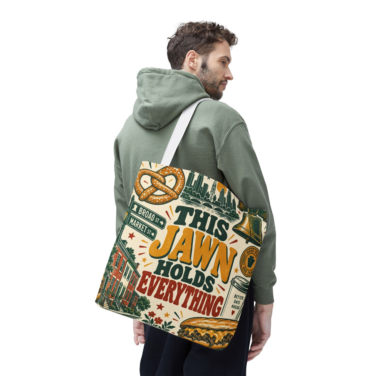 This Jawn Holds Everything Tote Bag, Funny Philadelphia Gift, Philly All Over Print Bag, Unique Pennsylvania Souvenir