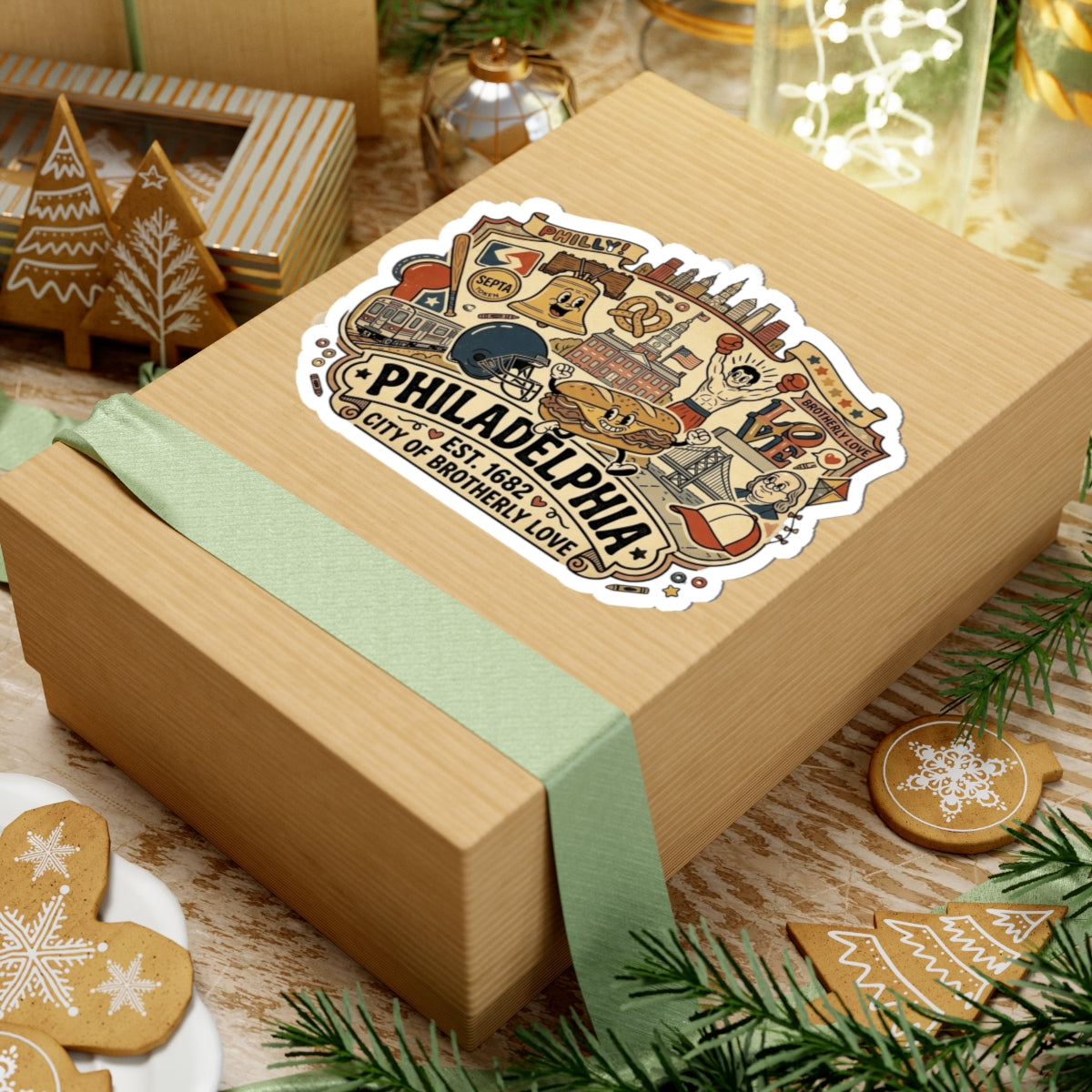 Philadelphia Trinket City Icons Sticker Kiss-Cut Stickers