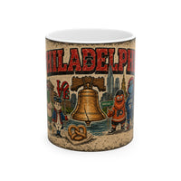 Philadelphia Mascots Mug Philly Sports Mascots Coffee Mug Old & New Philadelphia Mascots Cup Philadelphia Gift Philly Fan Mug 11oz 15oz