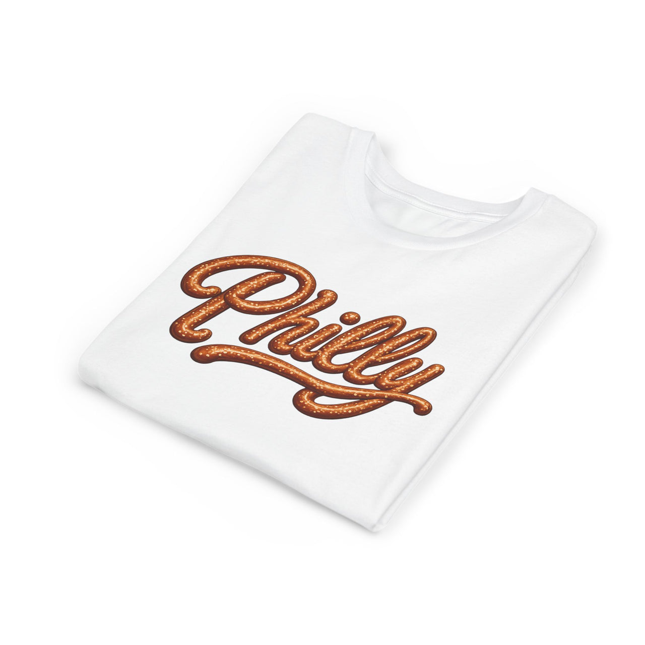 Youth Tee — "Philly" Retro Script Kids T‑Shirt (Vintage Orange Curl)