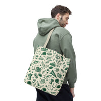 Philly Birds Tote Bag, Philadelphia Football Fan Gift, All Over Print Green Eagles Inspired Bag, Bird Gang Game Day Tote
