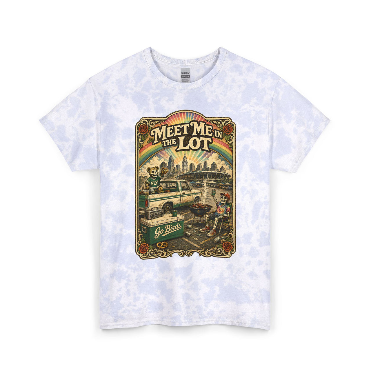 Meet Me in the Lot Shirt Philly Football Tailgate Tee Go Birds Parking Lot Shirt Philadelphia Tie Dye Graphic Tee Vintage Philly Apparel