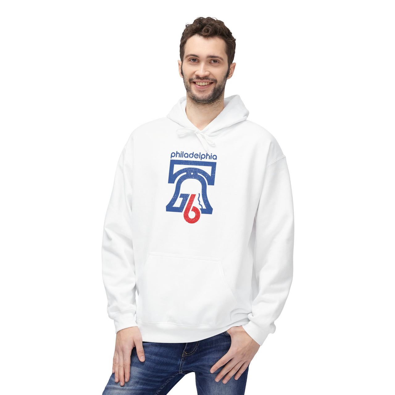 Retro ‘76 Bicentennial Crack Unisex Midweight Softstyle Fleece Hoodie