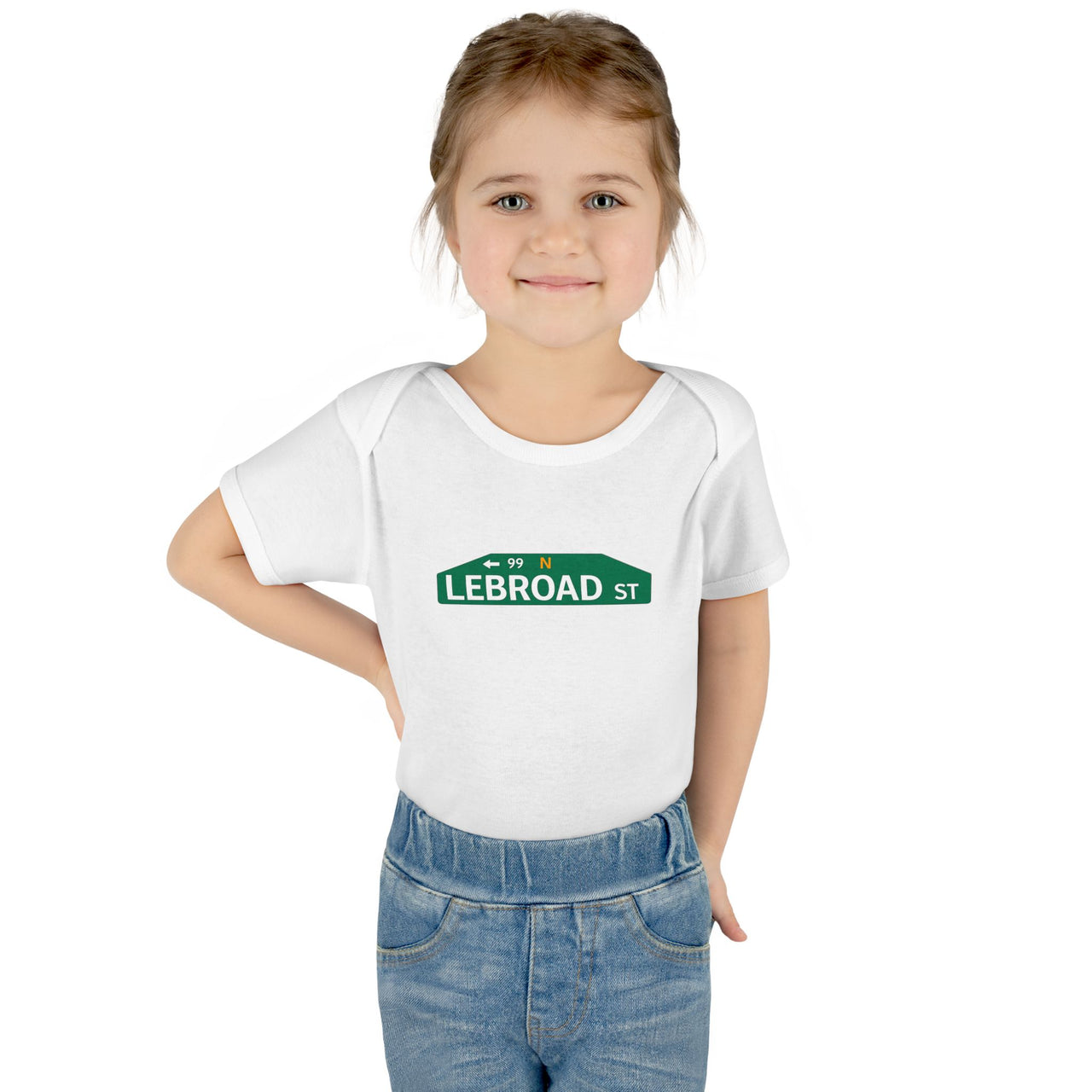 Lebroad Street Infant Bodysuit | Rabbit Skins 4400 Philadelphia Baby Onesie