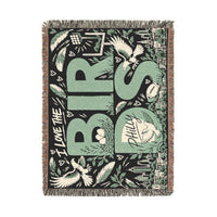 Philly Birds Woven Blanket, Philadelphia Football Doodle Throw, Green Game Day Blanket, Philly Fan Gift, Cozy Sports Home Decor