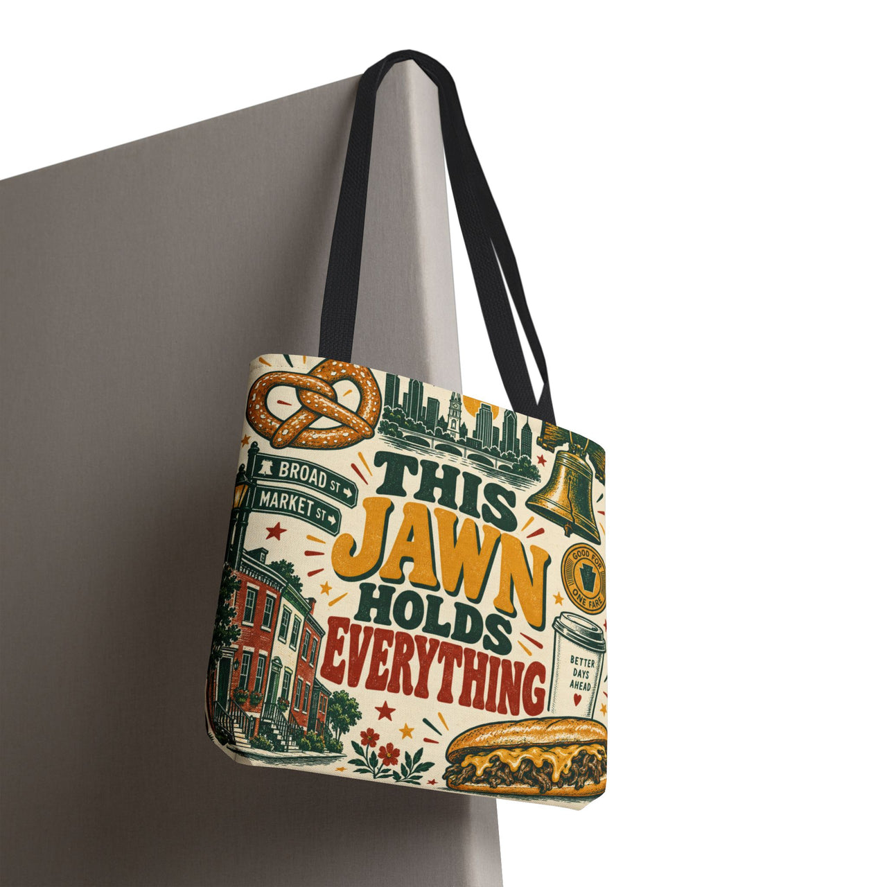 This Jawn Holds Everything Tote Bag, Funny Philadelphia Gift, Philly All Over Print Bag, Unique Pennsylvania Souvenir