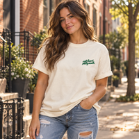Soft Heart Philly Mouth Embroidered Shirt, Philadelphia Tee, Comfort Colors 1717, Philly Girl Gift, Left Chest Embroidery
