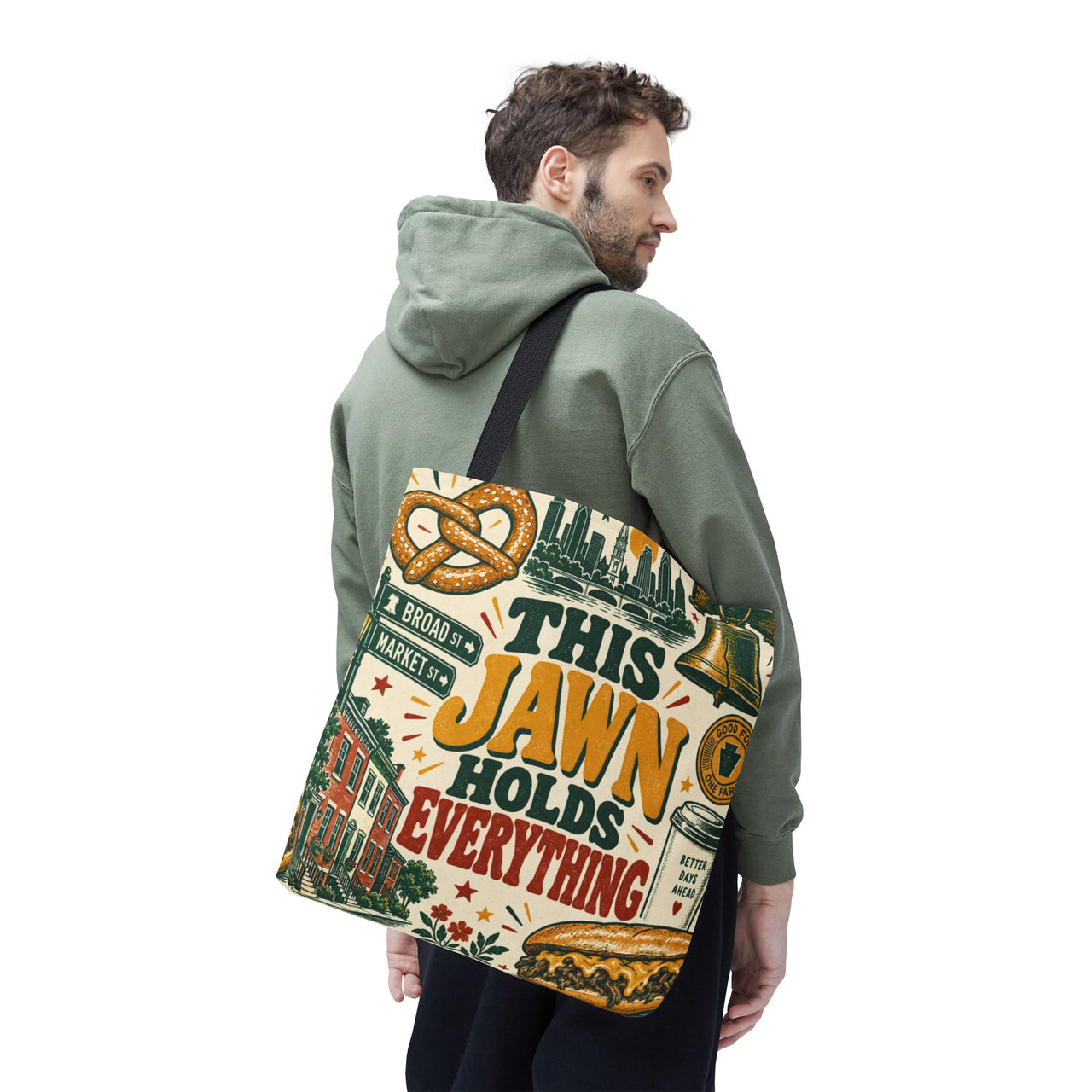 This Jawn Holds Everything Tote Bag, Funny Philadelphia Gift, Philly All Over Print Bag, Unique Pennsylvania Souvenir