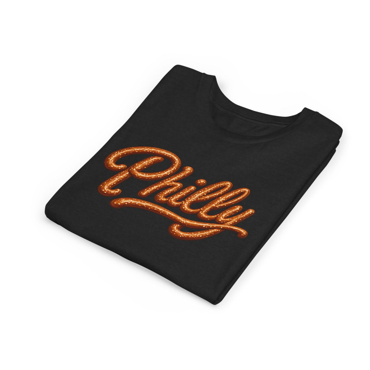 Youth Tee — "Philly" Retro Script Kids T‑Shirt (Vintage Orange Curl)
