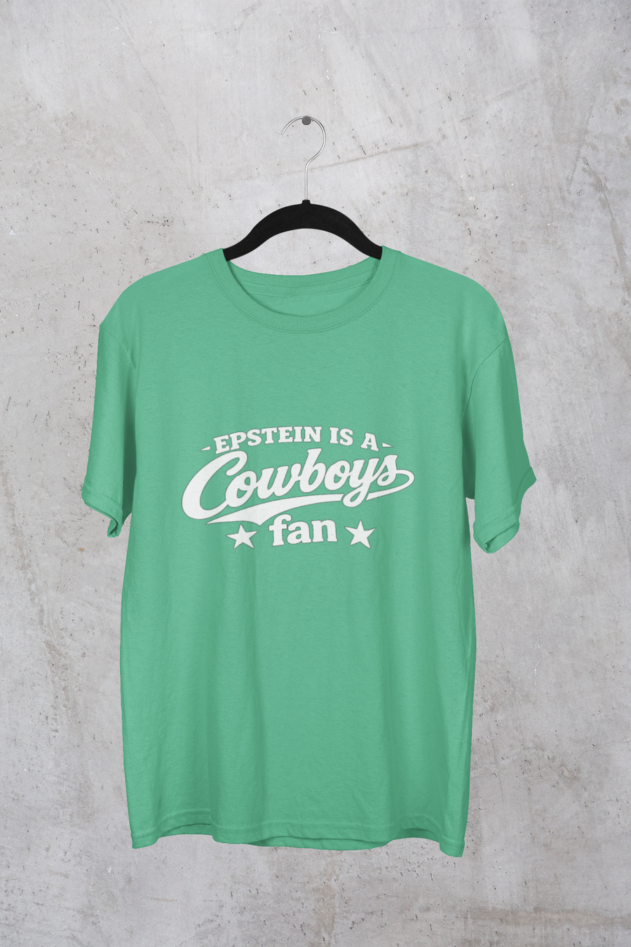 Epstein Is a Cowboys Fan – Vintage Green Garment-Dyed Tee