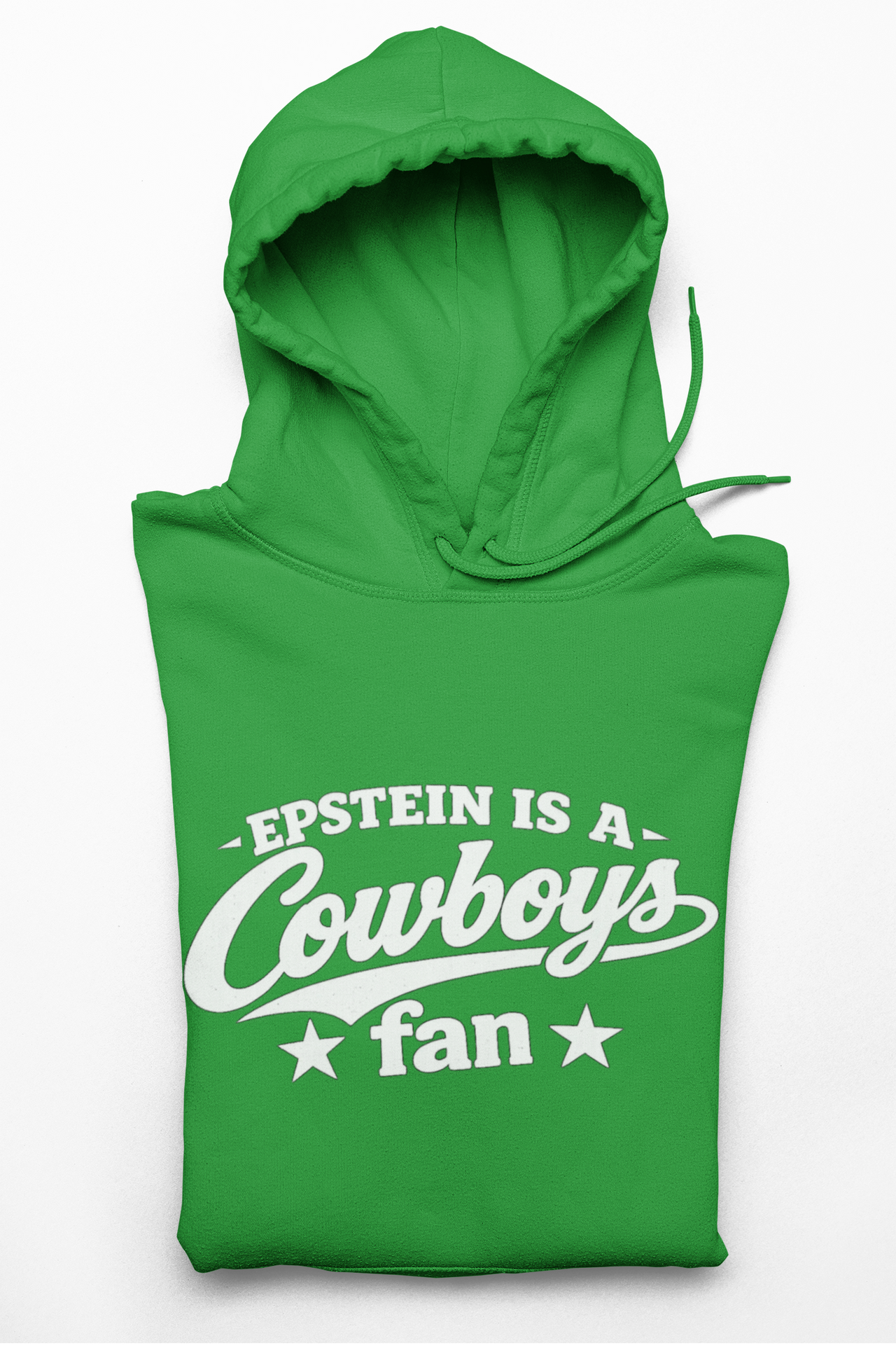 Epstein Is a Cowboys Fan – Vintage Green Statement Hoodie