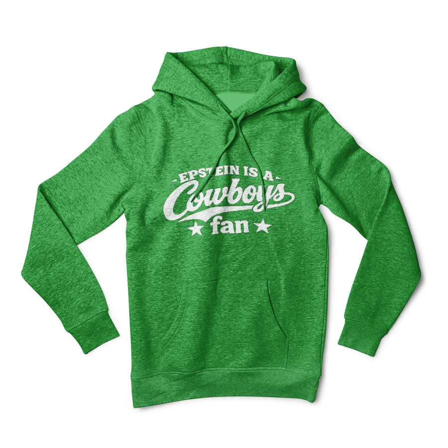 Epstein Is a Cowboys Fan – Vintage Green Statement Hoodie