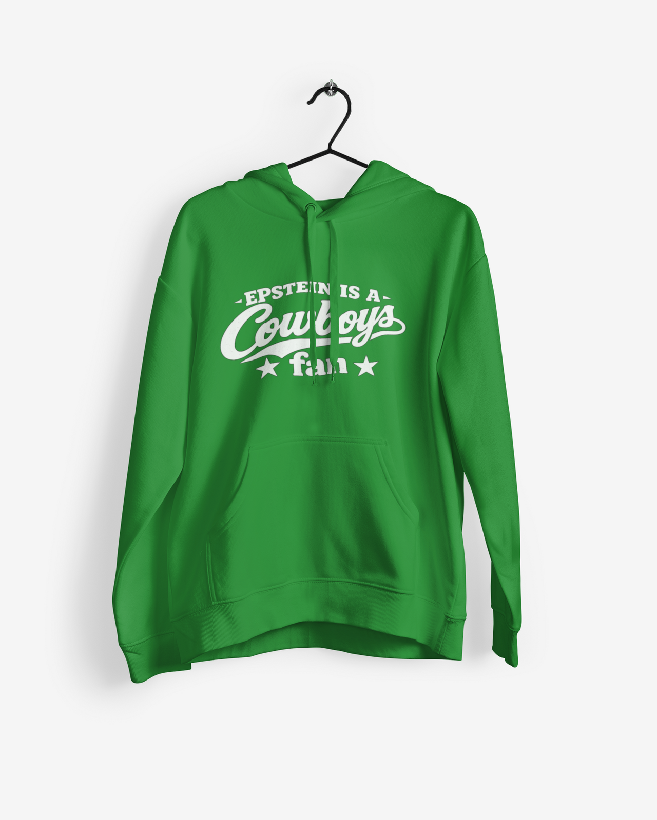Epstein Is a Cowboys Fan – Vintage Green Statement Hoodie