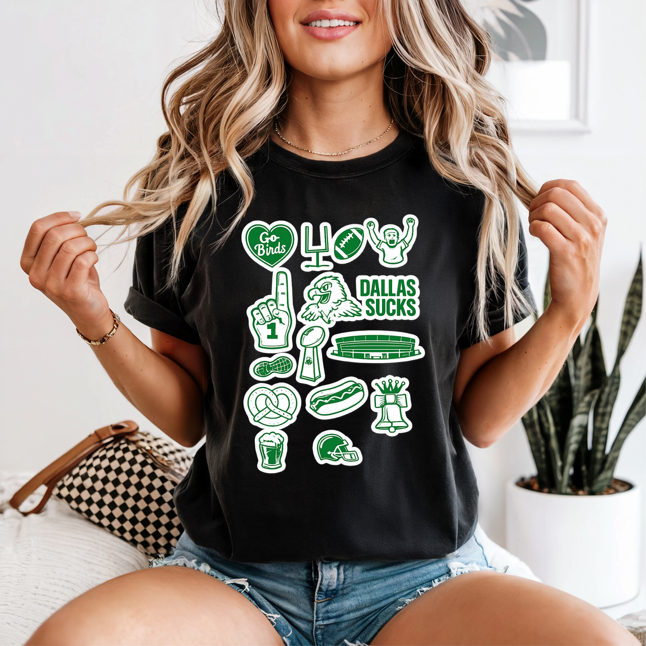 Retro Philly Football Comfort Colors Shirt, Cute Trendy Philadelphia Birds Football Game Day Tee, Gift for Philly Birds Fan