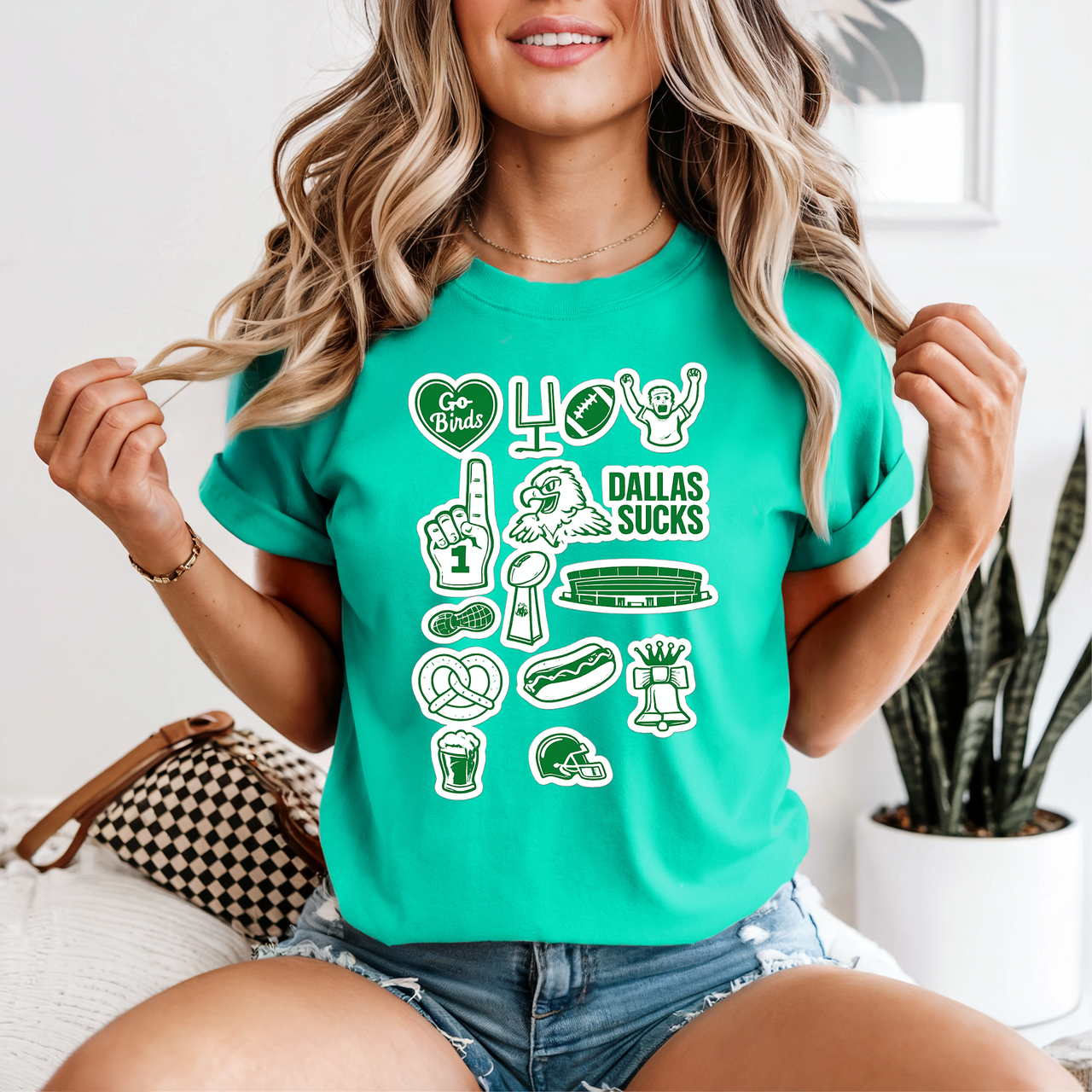 Retro Philly Football Comfort Colors Shirt, Cute Trendy Philadelphia Birds Football Game Day Tee, Gift for Philly Birds Fan