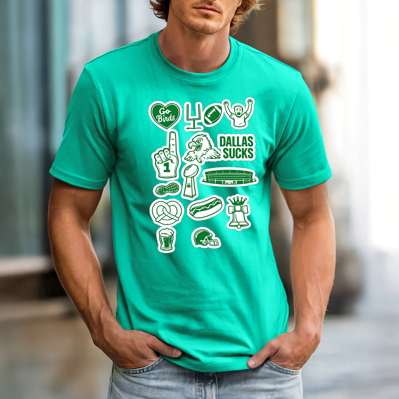 Retro Philly Football Comfort Colors Shirt, Cute Trendy Philadelphia Birds Football Game Day Tee, Gift for Philly Birds Fan