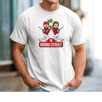 Broad Street Baseball Cartoon Tee — 'Broad Street' Graphic T-Shirt