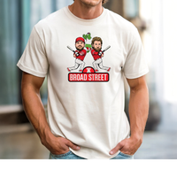 Broad Street Baseball Cartoon Tee — 'Broad Street' Graphic T-Shirt