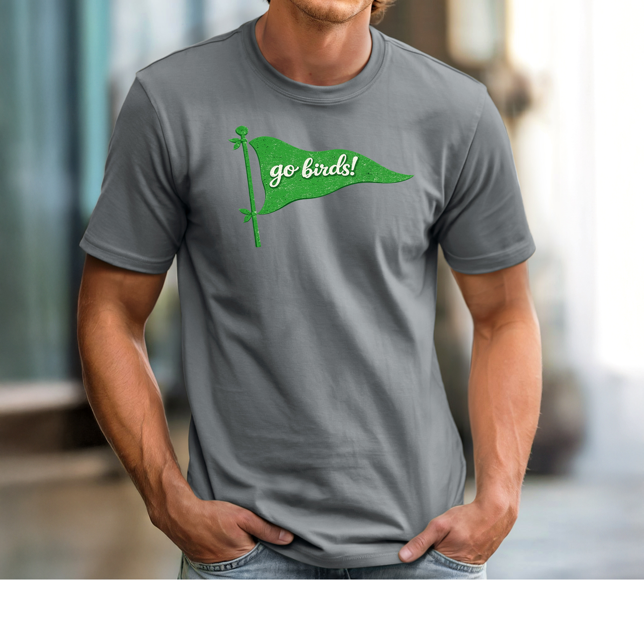 Go Birds! Pennant T-Shirt Philly Football Game Day Tee