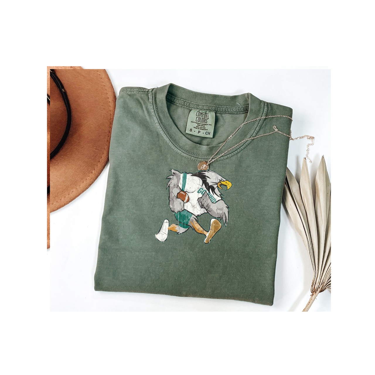 Eagles Football Retro Mascot T‑Shirt Vintage Running Go Birds Graphic