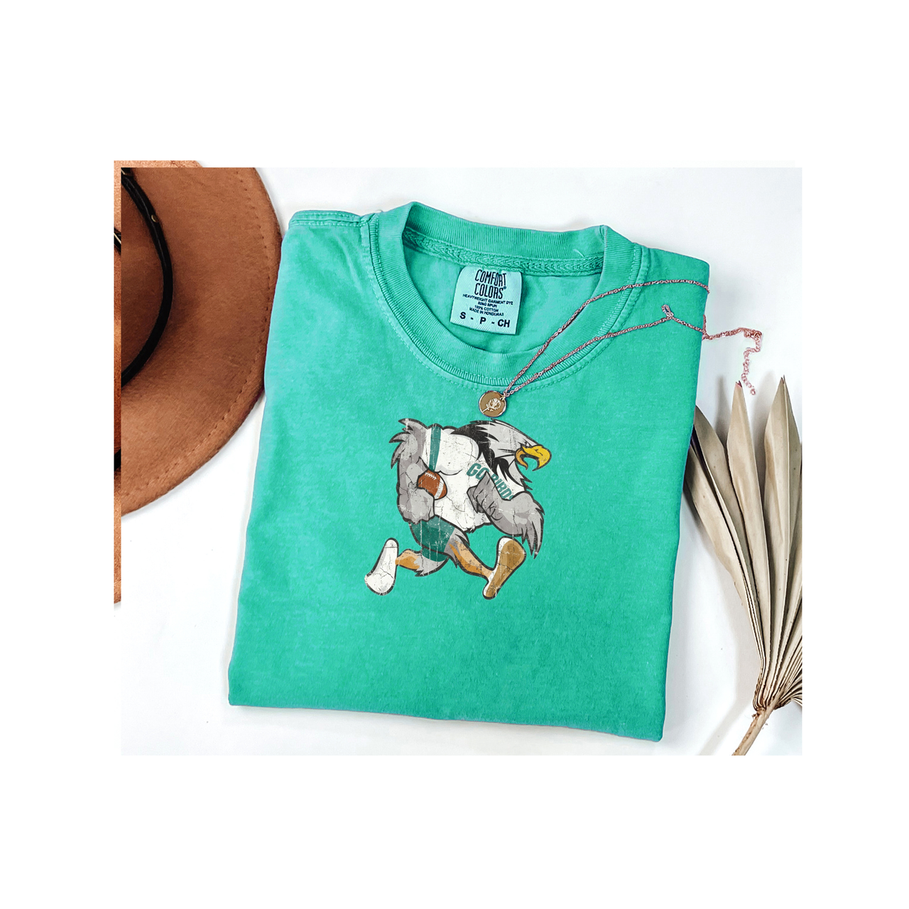 Eagles Football Retro Mascot T‑Shirt Vintage Running Go Birds Graphic