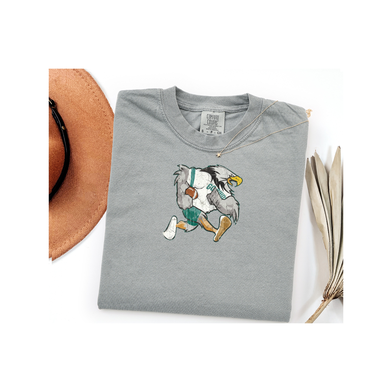 Eagles Football Retro Mascot T‑Shirt Vintage Running Go Birds Graphic