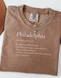 Philadelphia Definition T-Shirt Vintage City Text Tee Namesake