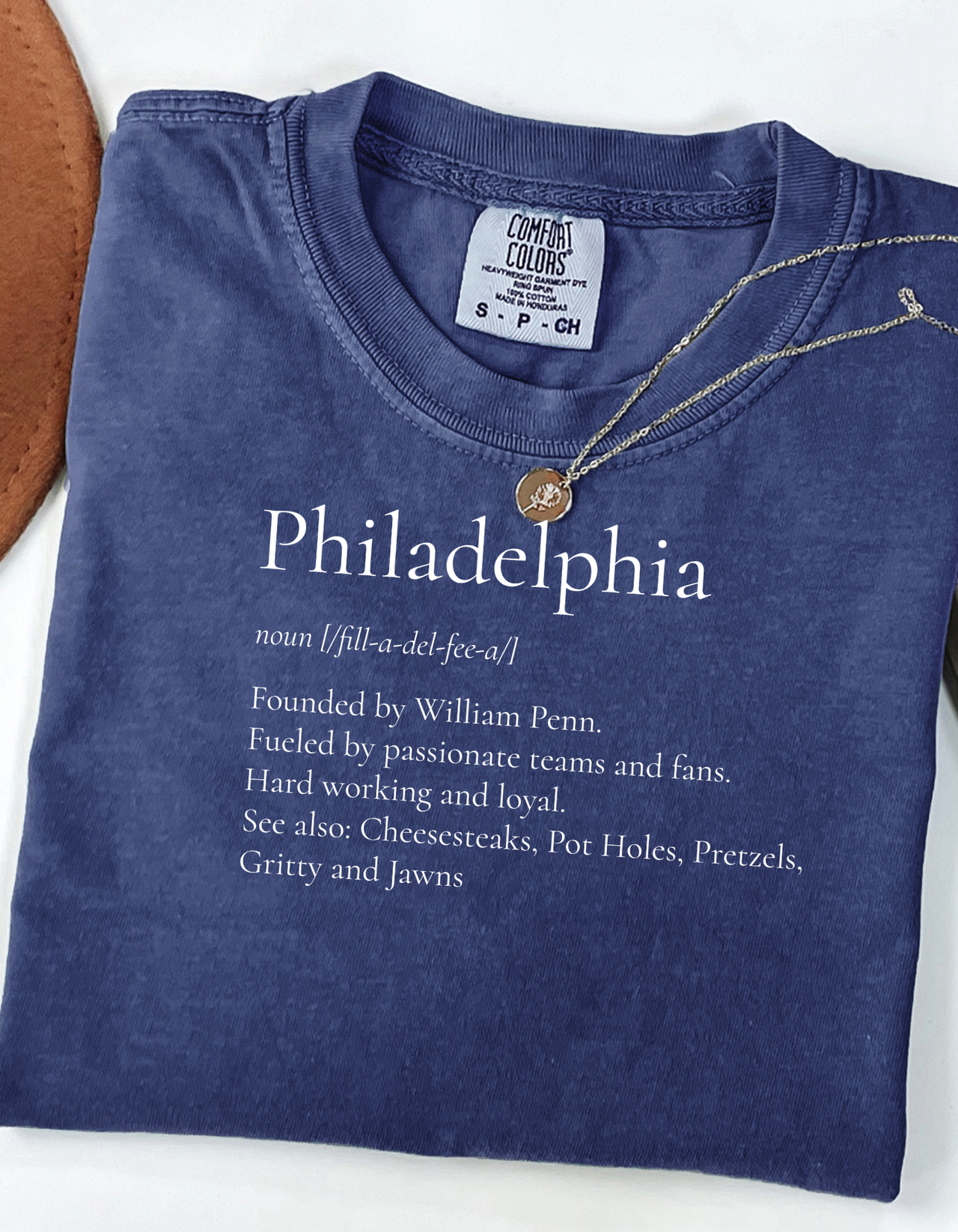 Philadelphia Definition T-Shirt Vintage City Text Tee Namesake