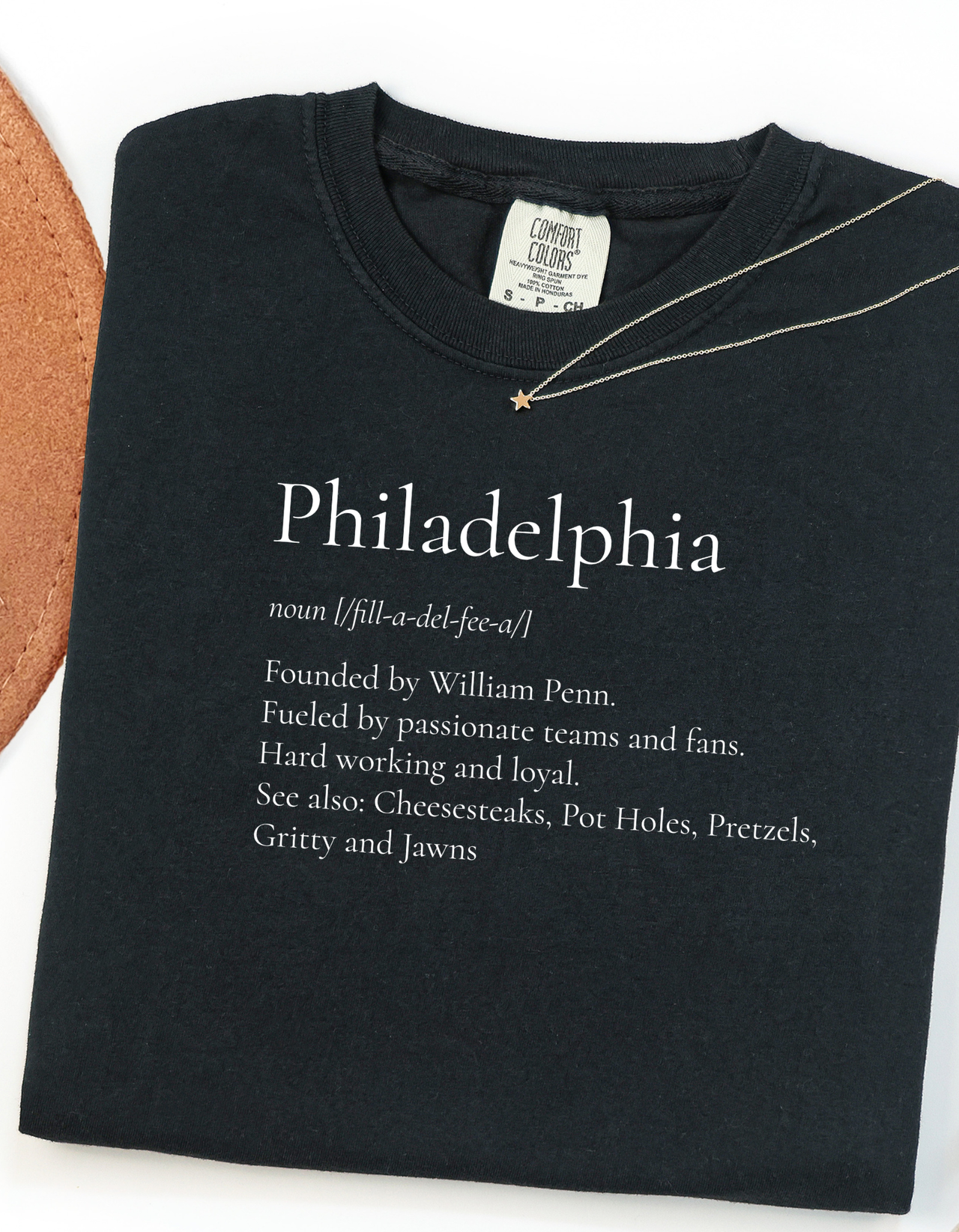 Philadelphia Definition T-Shirt Vintage City Text Tee Namesake